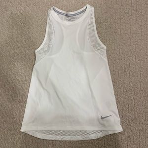 Nike Dri-Fit White Tanktop, XS (mesh back)